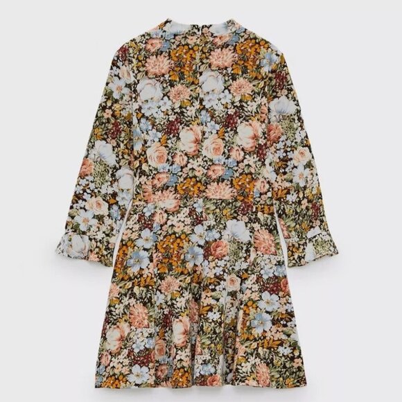 ZARA Vintage Floral Print Dress - (Size S) NEW WITH TAG! - Picture 7 of 8